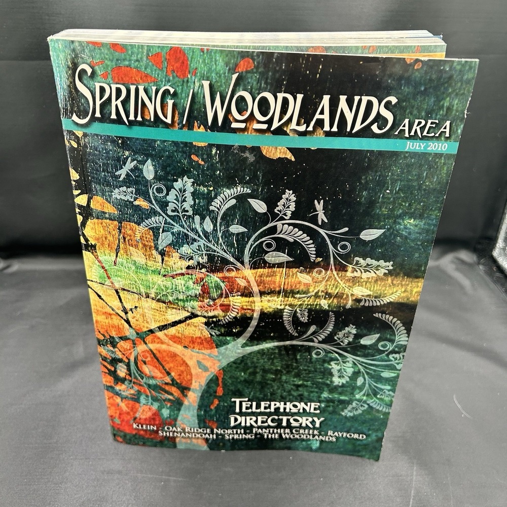 July 2010 Spring Woodlands TX Telephone Directory Phone Book Genealogy